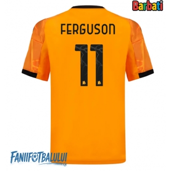 AS Roma Evan Ferguson #11 Tricou Fotbal Replică 2025-26 Barbati Deplasare